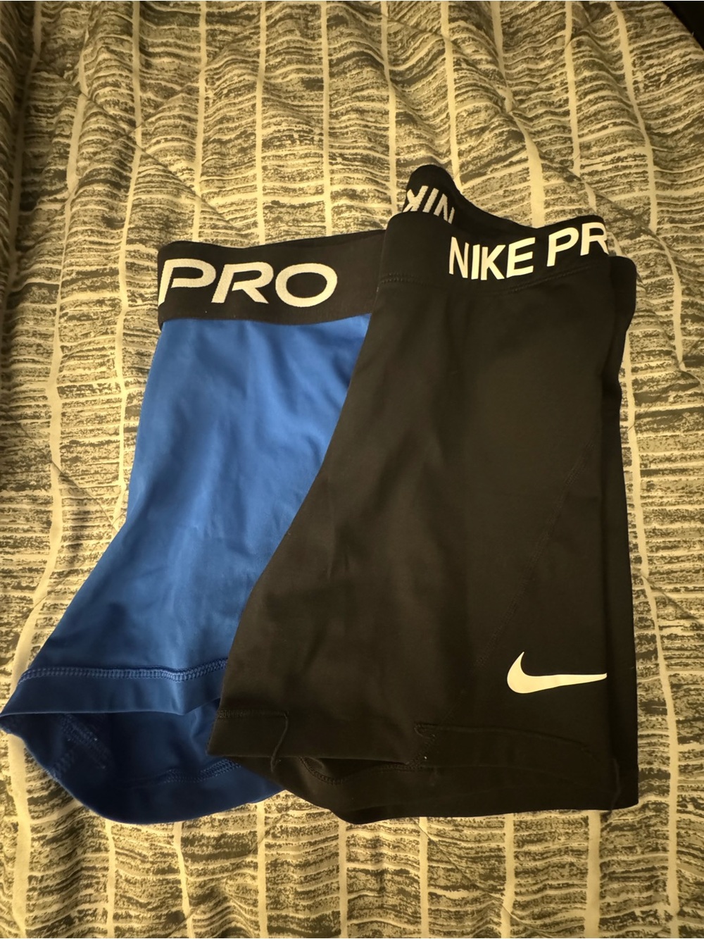 Nike Pro Shorts in Black and Blue two pair size Small